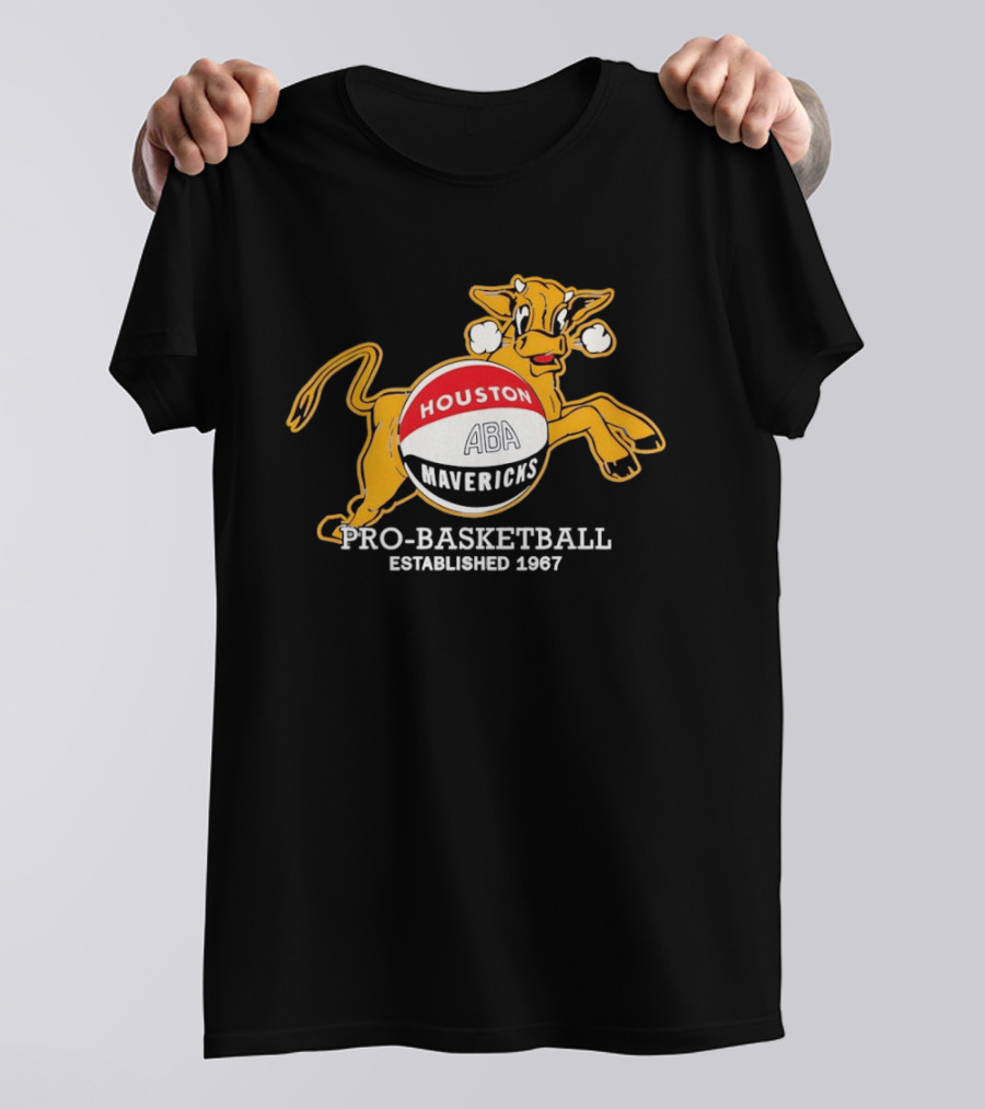 Houston Mavericks ABA Pro Basketball Established 1967 T-Shirt