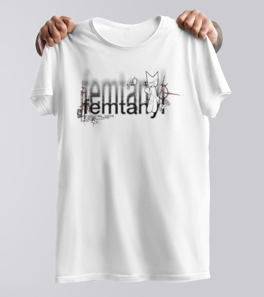 Femtanyl We Will Not Stop Runesleeve Red Black Abstract T-Shirt