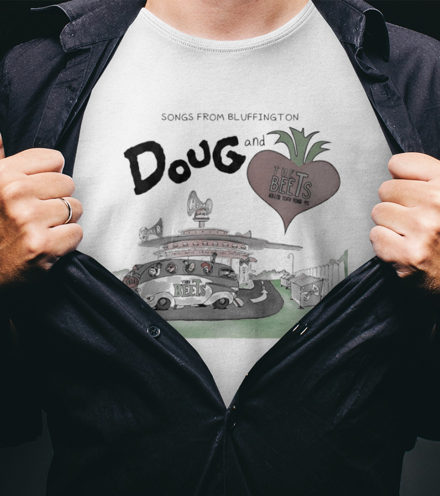 Songs From Bluffington Doug And The Beets Killer Tofu Tour Vintage Cartoon Music Festival T-Shirt