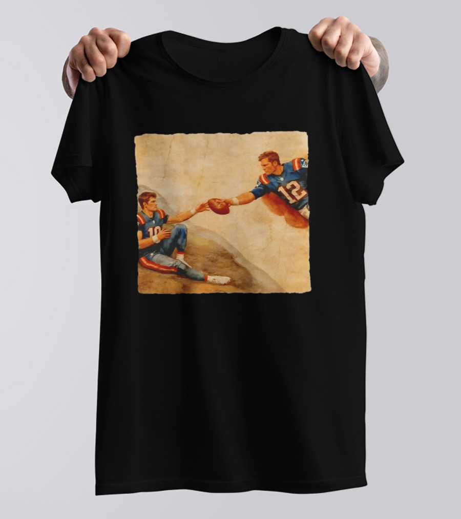 New England Patriots Tom Brady Drake Maye Meme Football T-Shirt