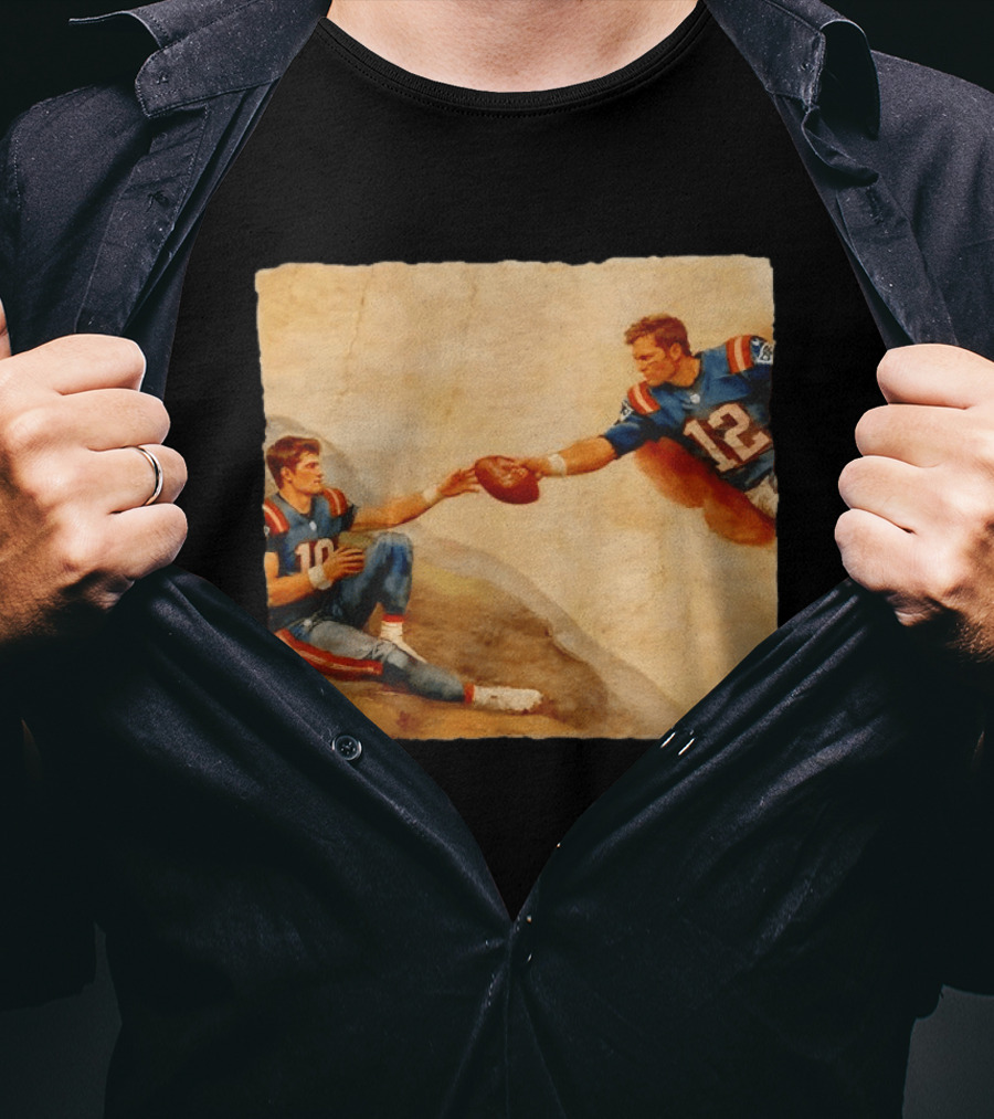 New England Patriots Tom Brady Drake Maye Meme Football T-Shirt