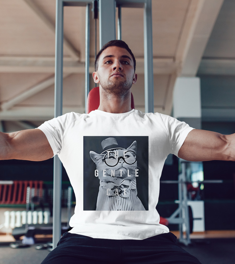 The Gentle Cat With Glasses And Top Hat T-Shirt