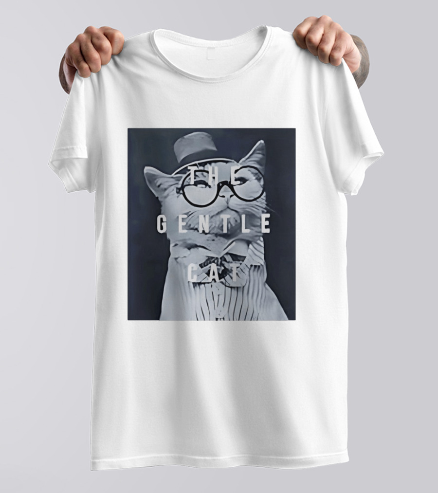 The Gentle Cat With Glasses And Top Hat T-Shirt