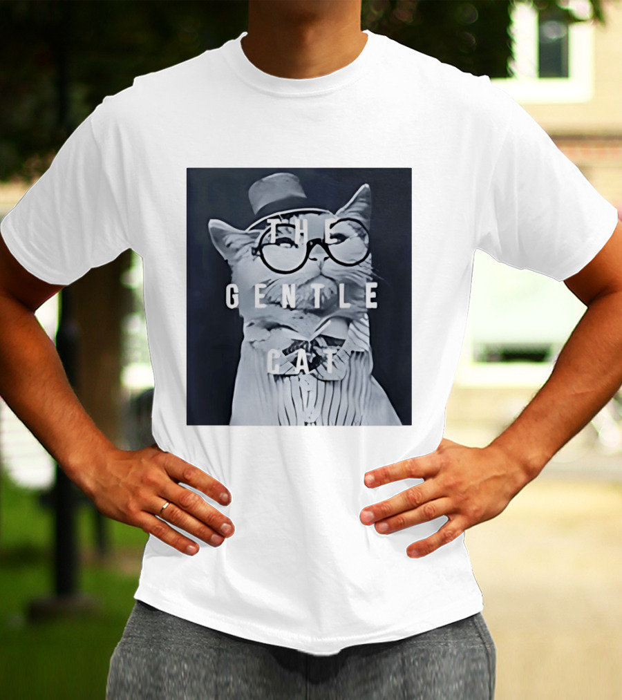 The Gentle Cat With Glasses And Top Hat T-Shirt