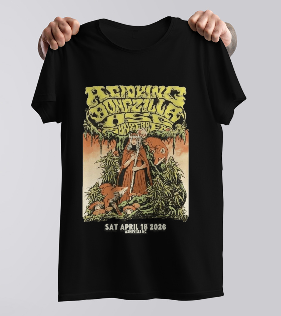 Acid King Bongzilla Weedeater Asheville April 18 2026 T-Shirt