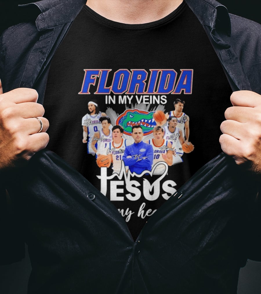 Florida Gators Coach Todd Golden Players Jesus In My Heart T-Shirt