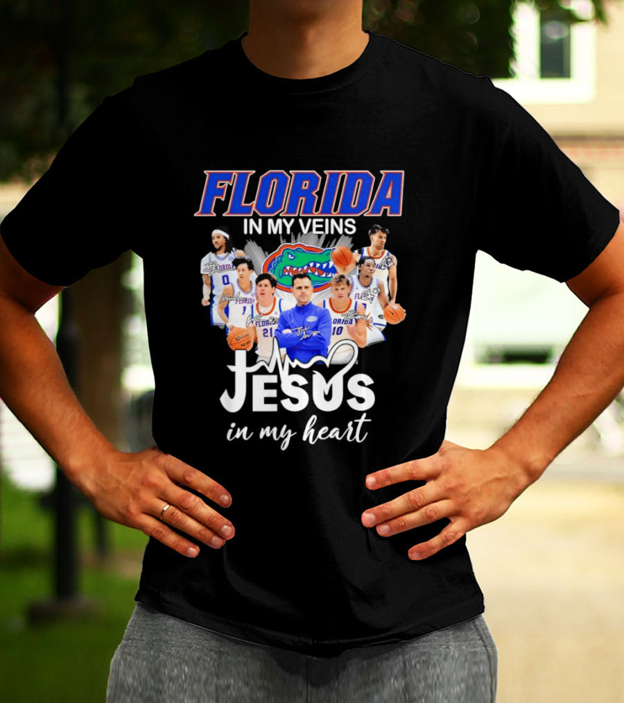 Florida Gators Coach Todd Golden Players Jesus In My Heart T-Shirt