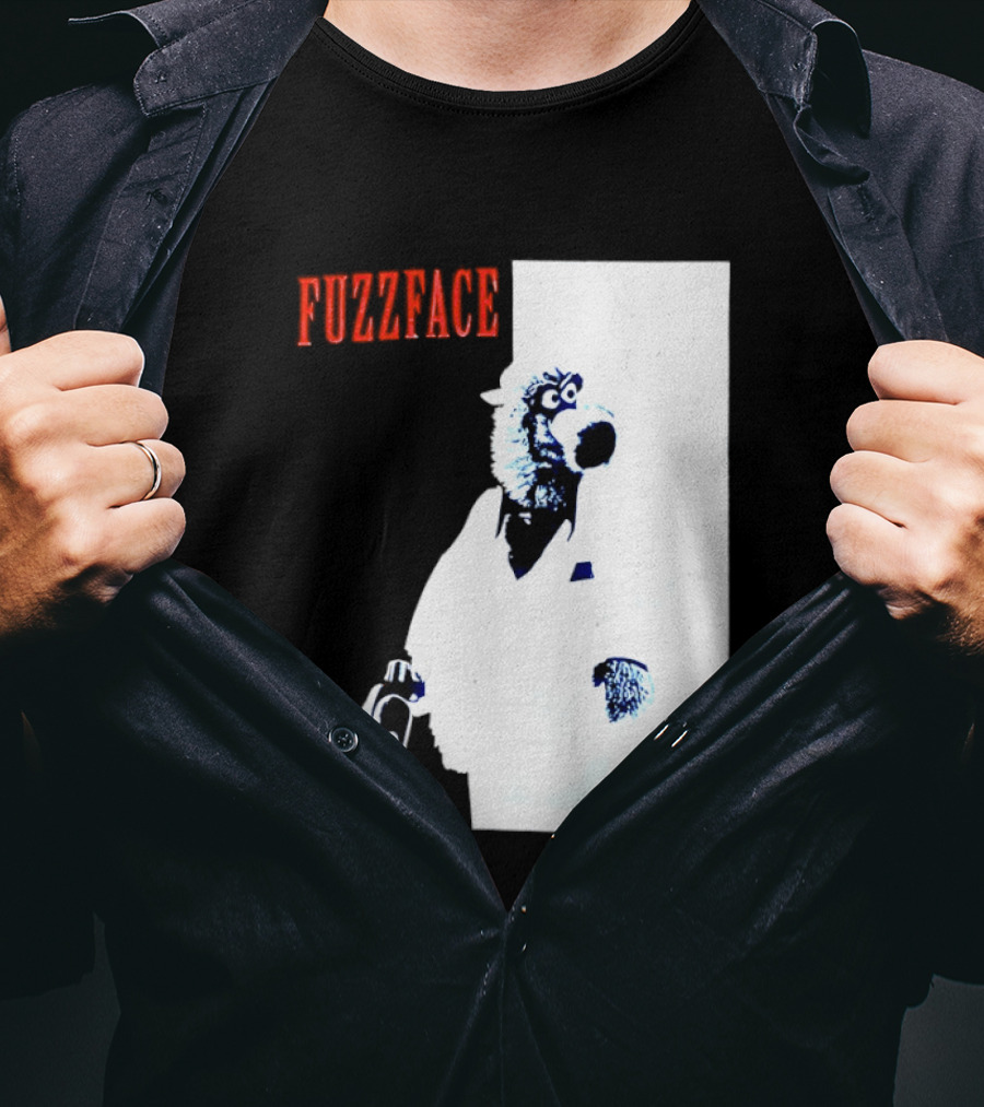 Fuzz Face Muppet Holding Hair Dryer T-Shirt