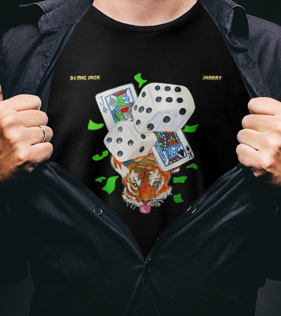 Jack Fonzerelli Volume One DJ Mic Jack JHarry Dice Cards Tiger Keyboard T-Shirt