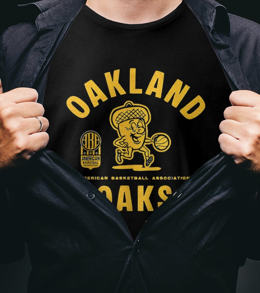 Oakland Oaks American Basketball Association Vintage Throwback T-Shirt