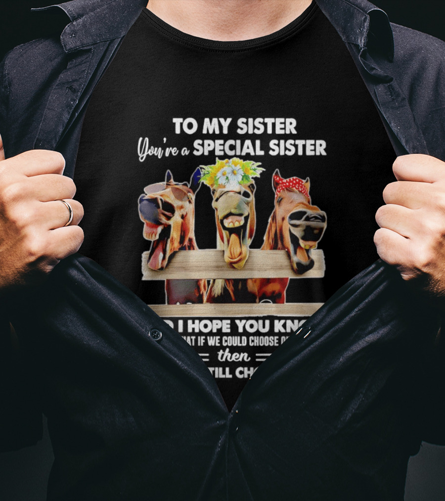 To My Sister You're A Special Sister With Horse T-Shirt