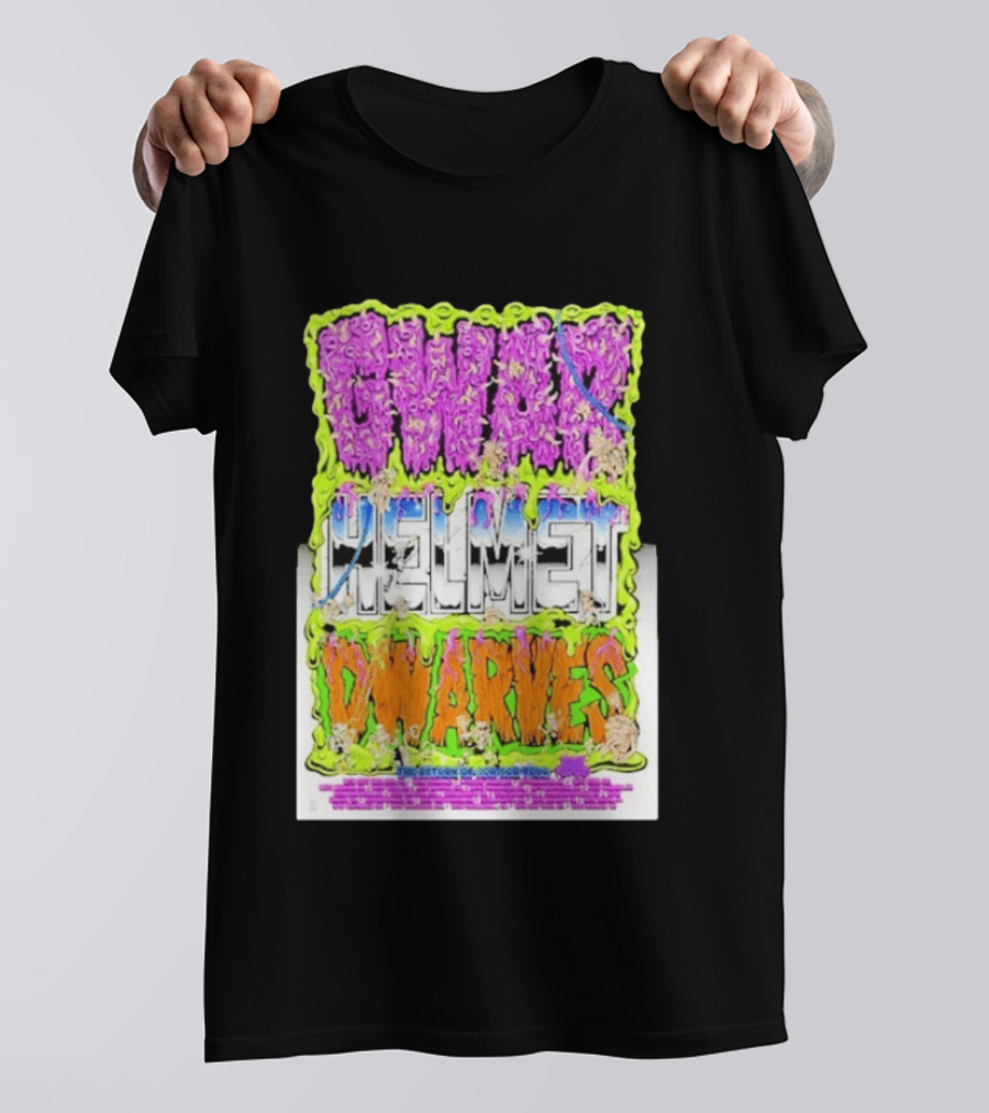 GWAR Helmet Dwarves 2025 Tour Dates And Locations T-Shirt