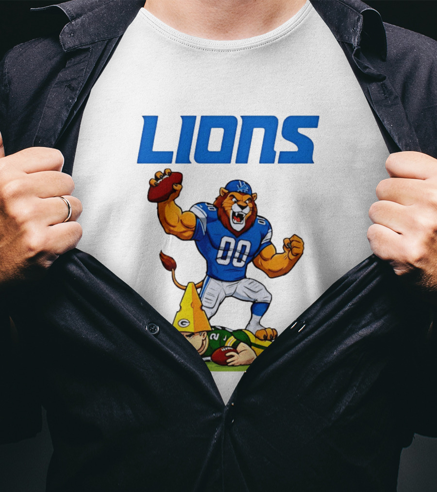 Detroit Lions Rivalry Celebration Against Green Bay Packers T-Shirt