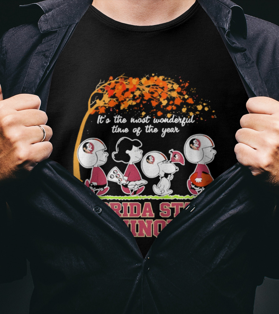 Peanuts It's The Most Wonderful Time Of The Year Florida State Seminoles T-Shirt