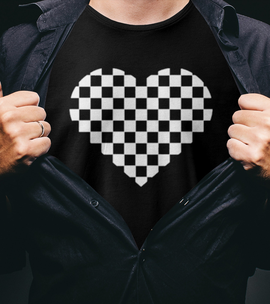 The Real Housewives Of New Jersey Danielle Cabral Checkered Heart T-Shirt