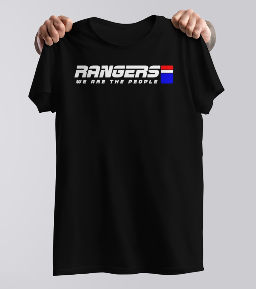 Rangers We Are The People Red White Blue Bars T-Shirt