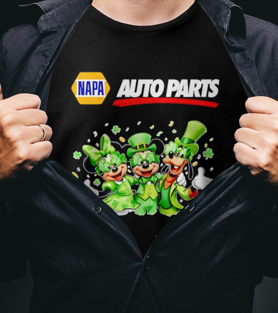 NAPA Auto Parts Mickey Mouse St Patrick's Day T-Shirt