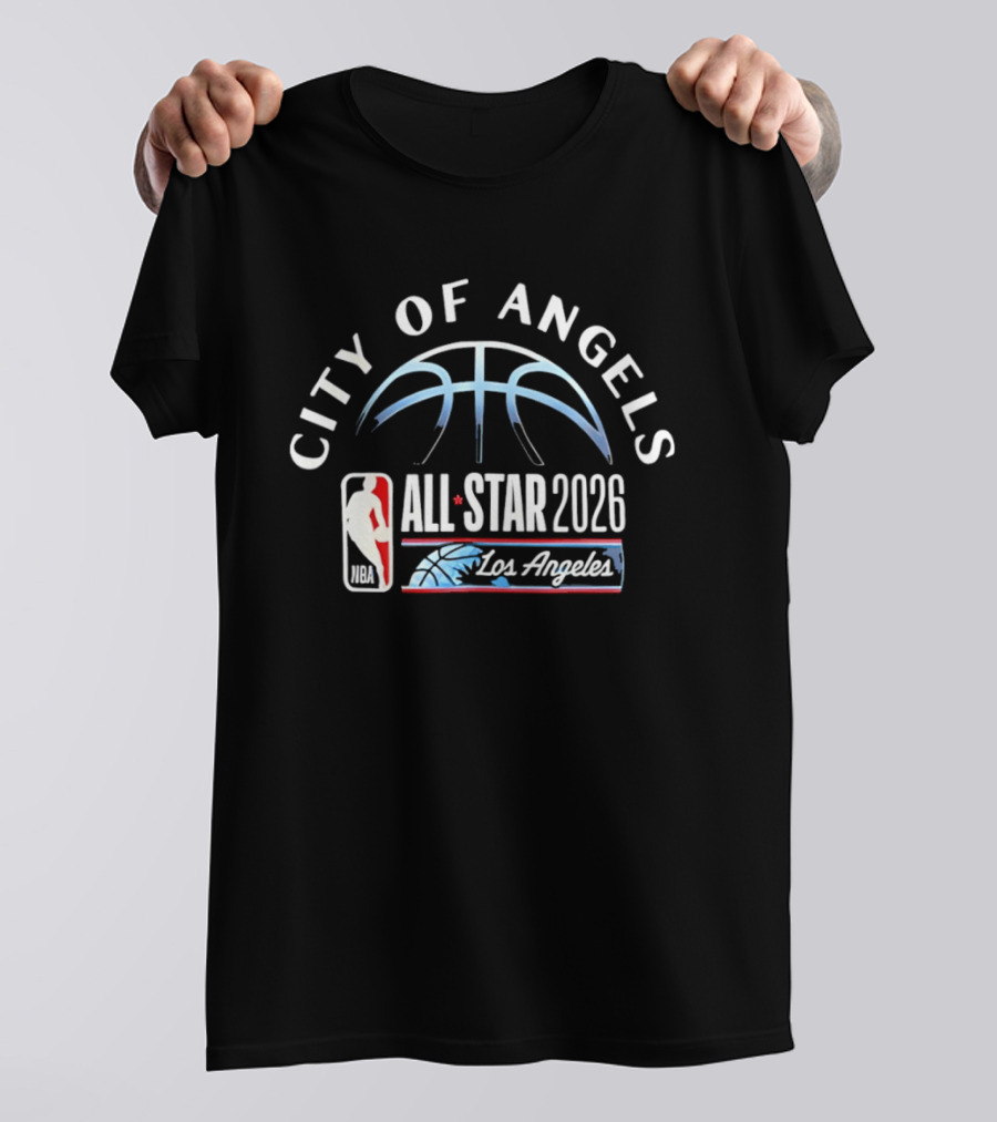 City Of Angels NBA All Star 2026 Los Angeles Basketball Event T-Shirt