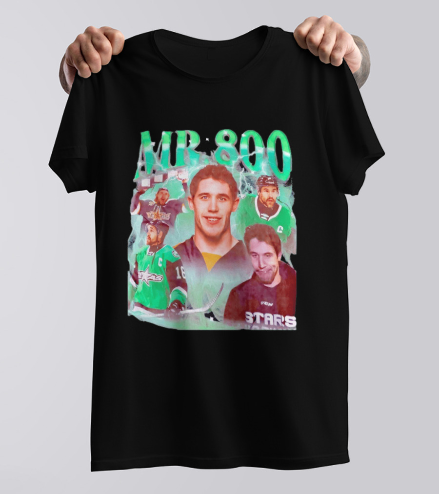 Curtis McKenzie Mr 800 Dallas Stars 16 Hockey Celebration T-Shirt