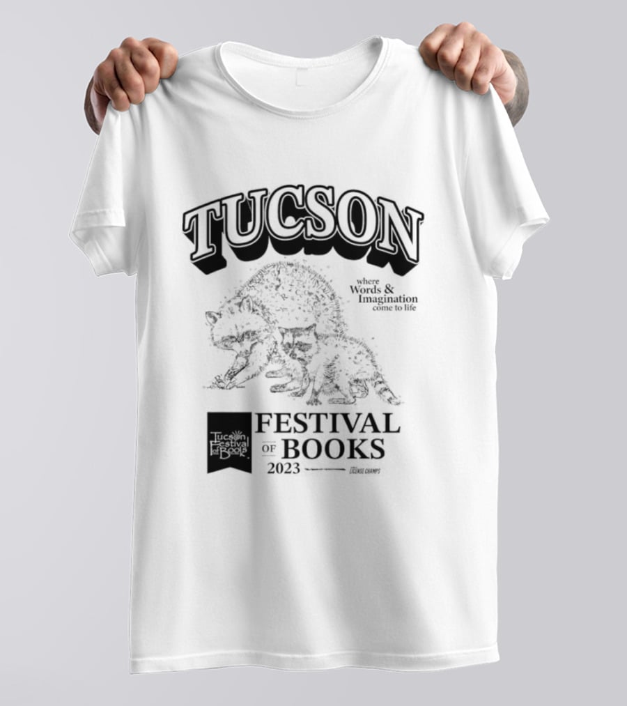 Tucson Festival Of Books Raccoon Viva Arizona T-Shirt
