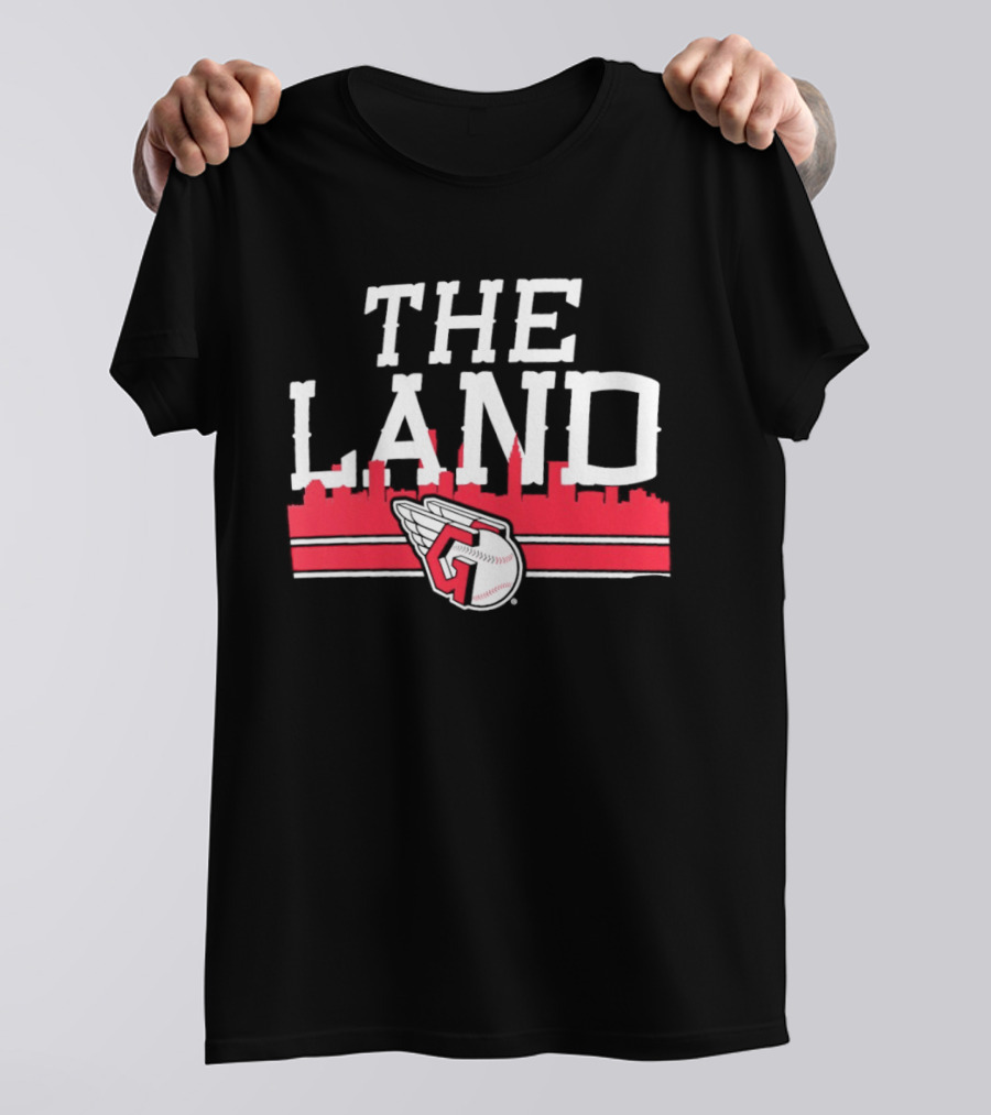 The Land Cleveland Guardians Baseball Skyline T-Shirt