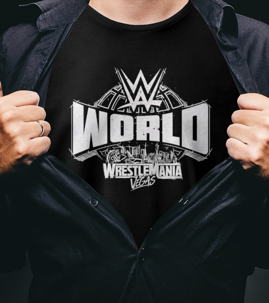 WWE World Wrestlemania Vegas Skyline T-Shirt