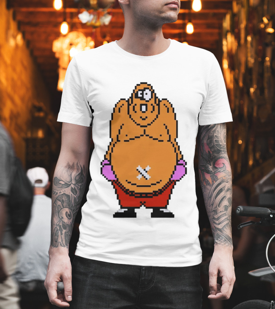 King Hippo Pixel Art From Mike Tyson's Punch Out!! NES Game T-Shirt