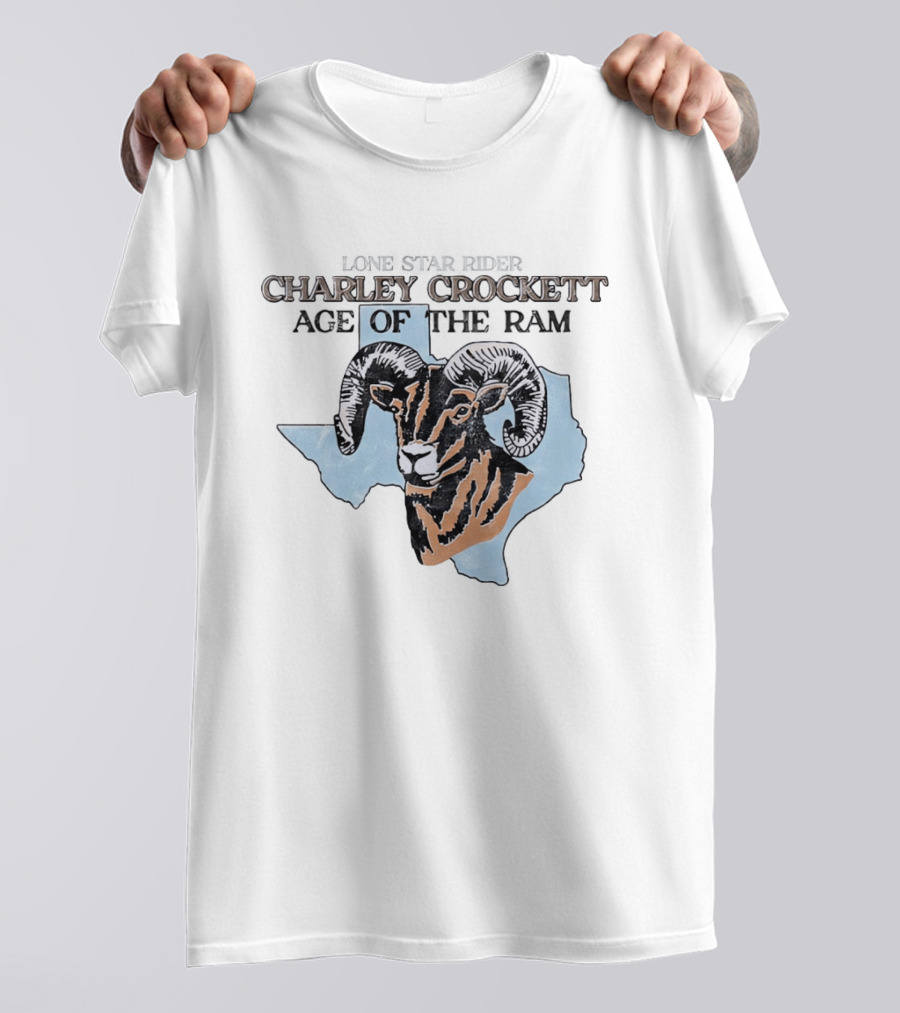 Charley Crockett Age Of The Ram Texas Map Sheep T-Shirt