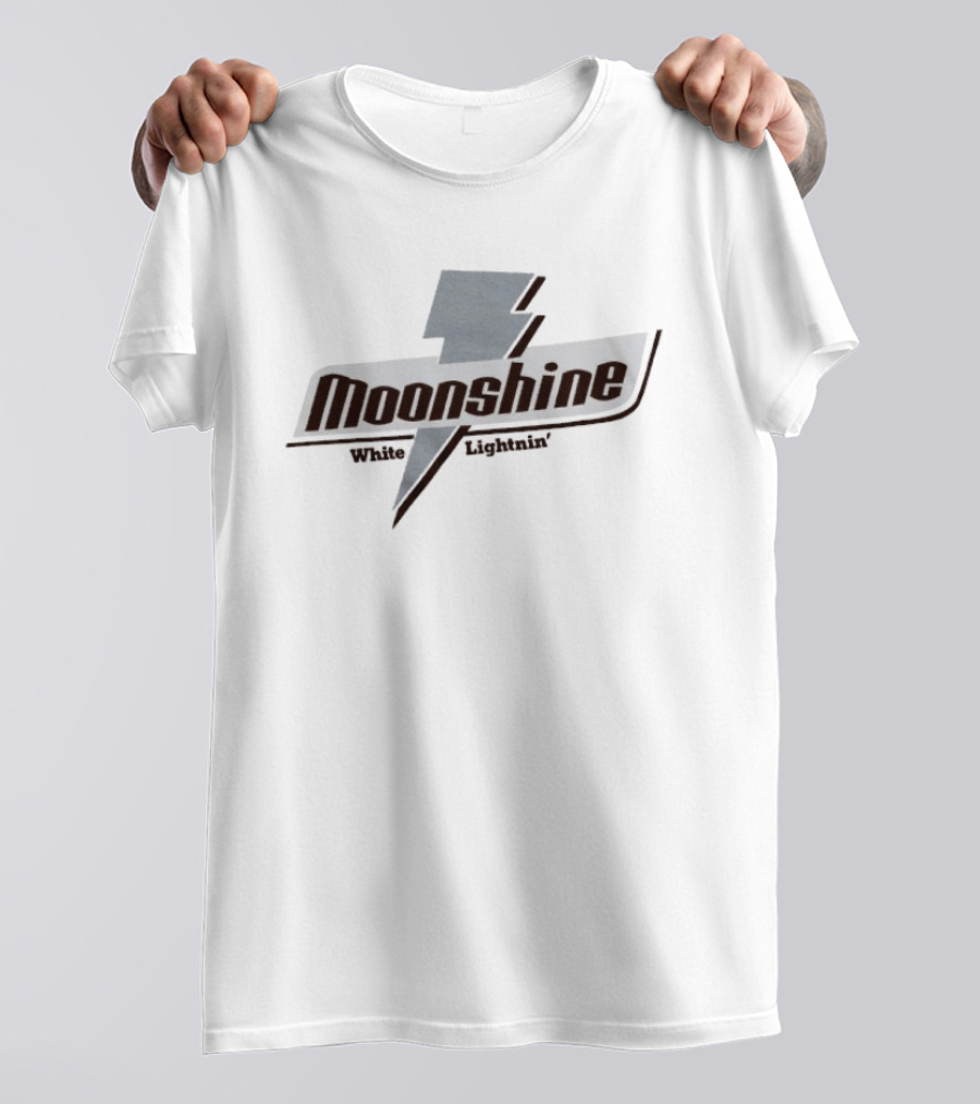 Moonshine White Lightnin' Lightning Bolt T-Shirt