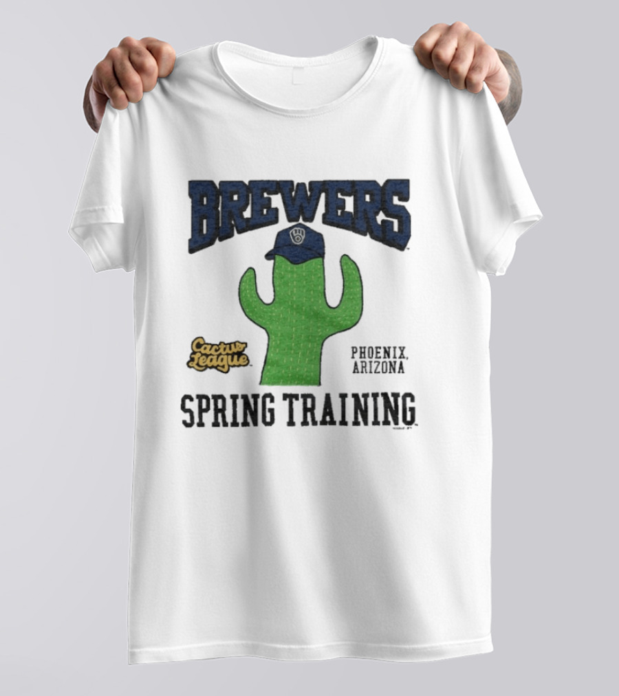 Milwaukee Brewers Cactus League Spring Training Phoenix Arizona Cactus Hat T-Shirt