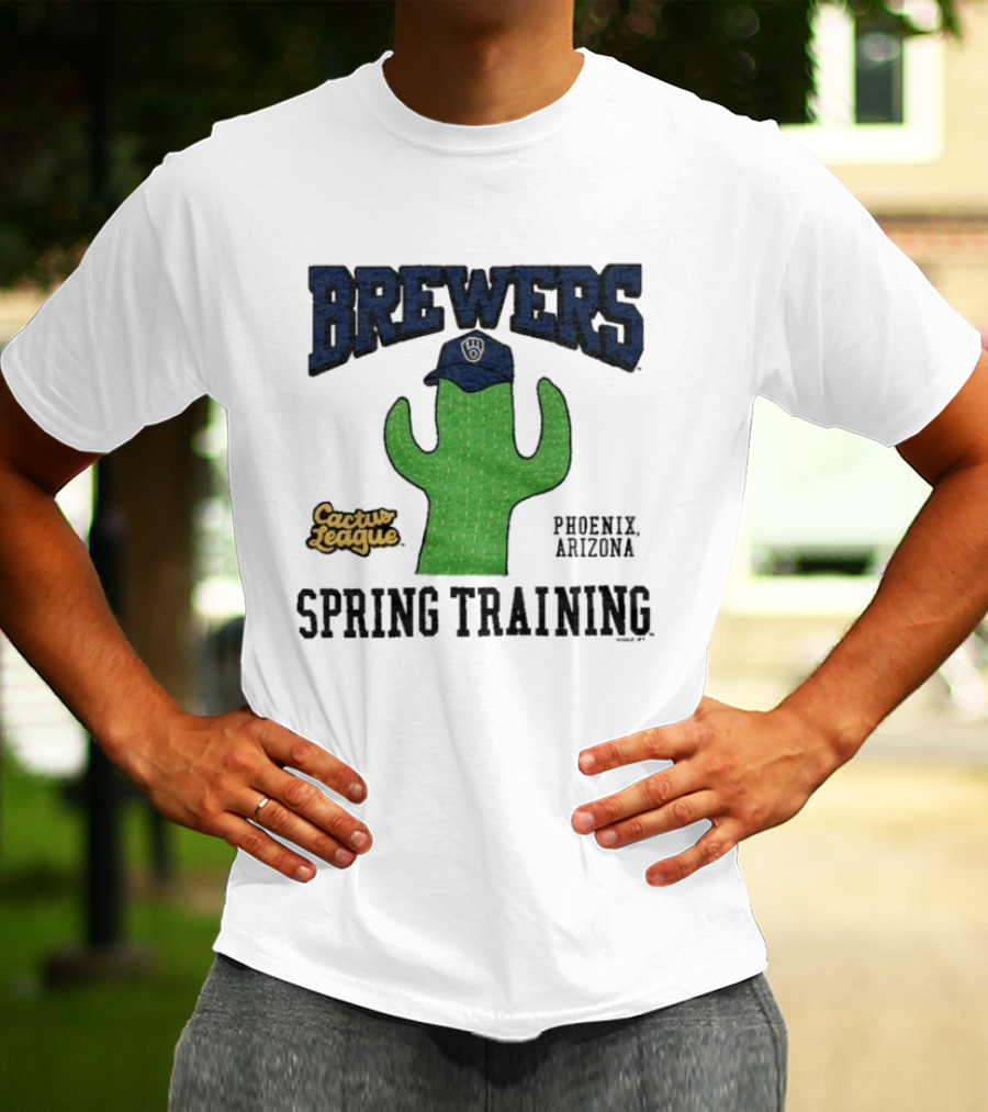 Milwaukee Brewers Cactus League Spring Training Phoenix Arizona Cactus Hat T-Shirt