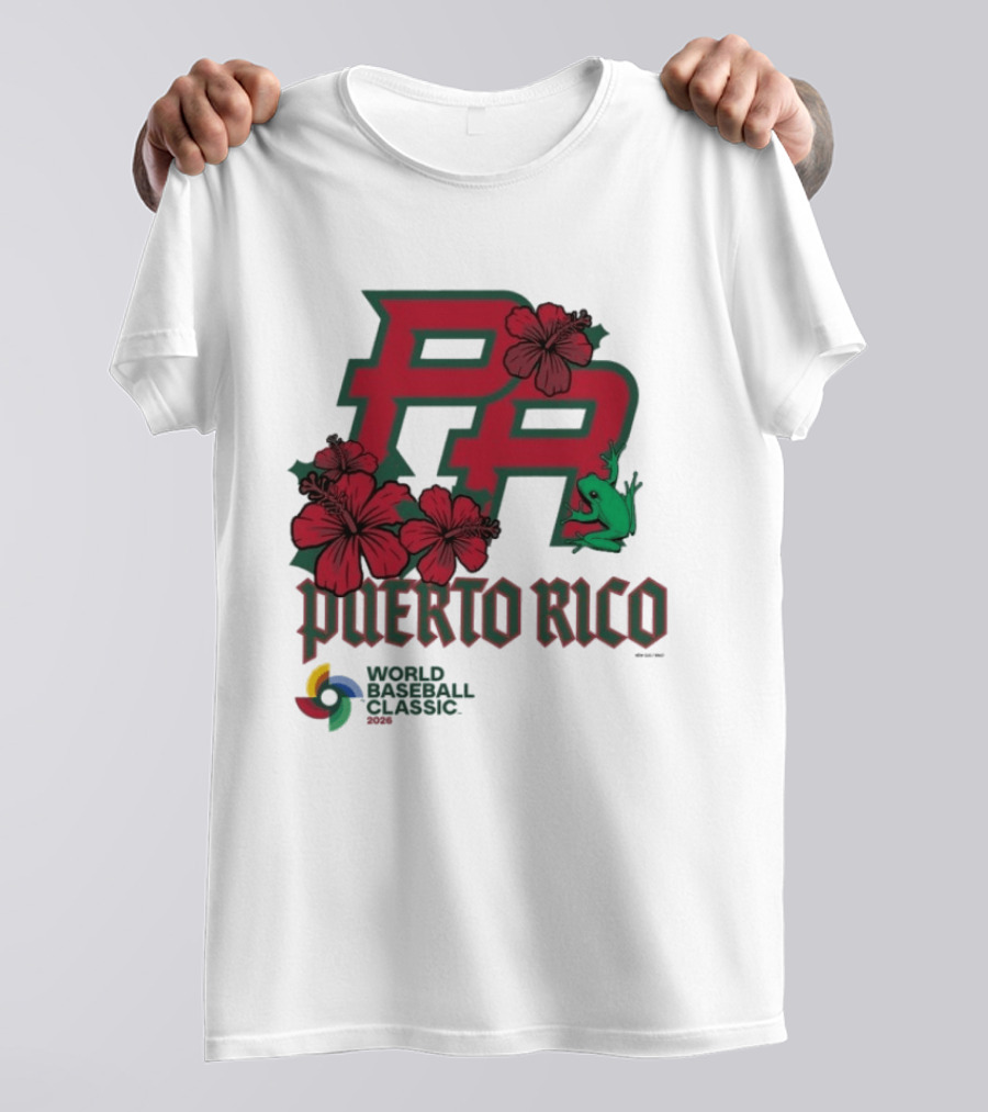 Puerto Rico 2026 World Baseball Classic Hibiscus Coqui T-Shirt