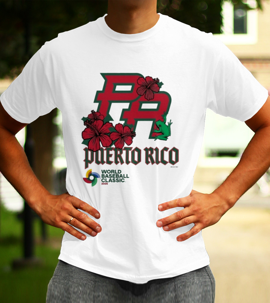 Puerto Rico 2026 World Baseball Classic Hibiscus Coqui T-Shirt