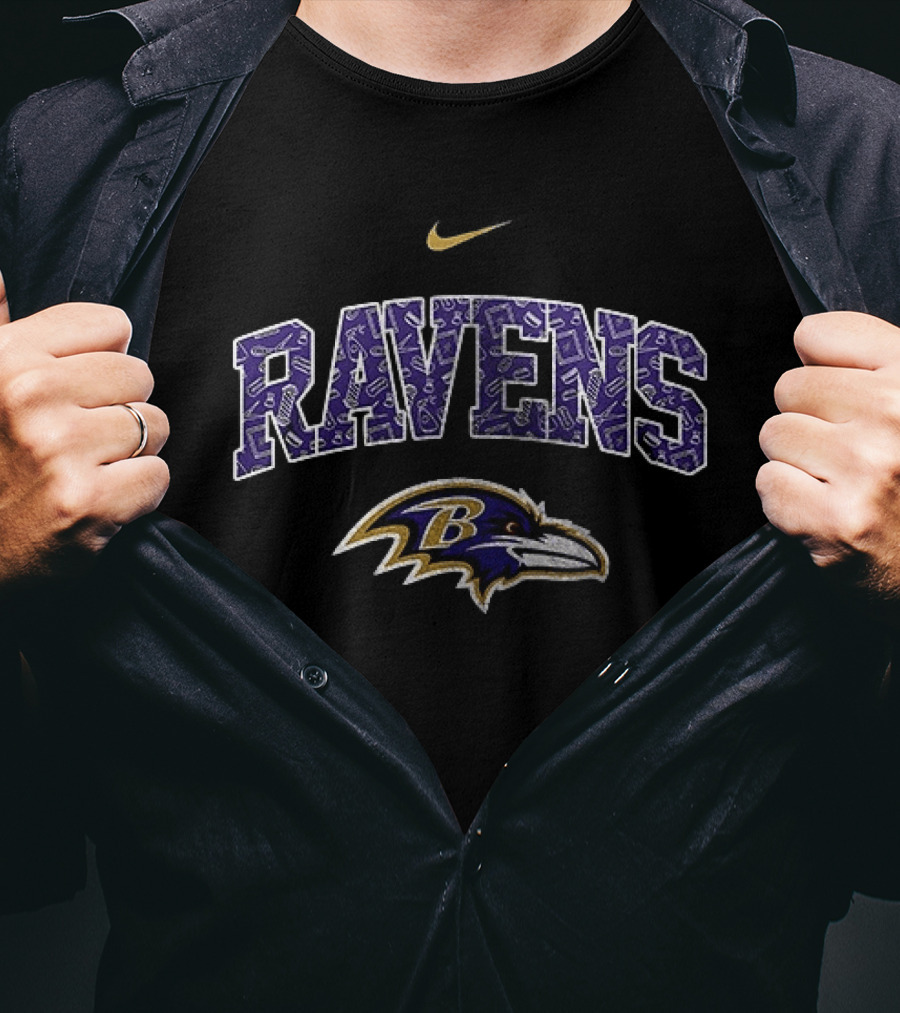 Baltimore Ravens Nike Barber Tools Ravens T-Shirt