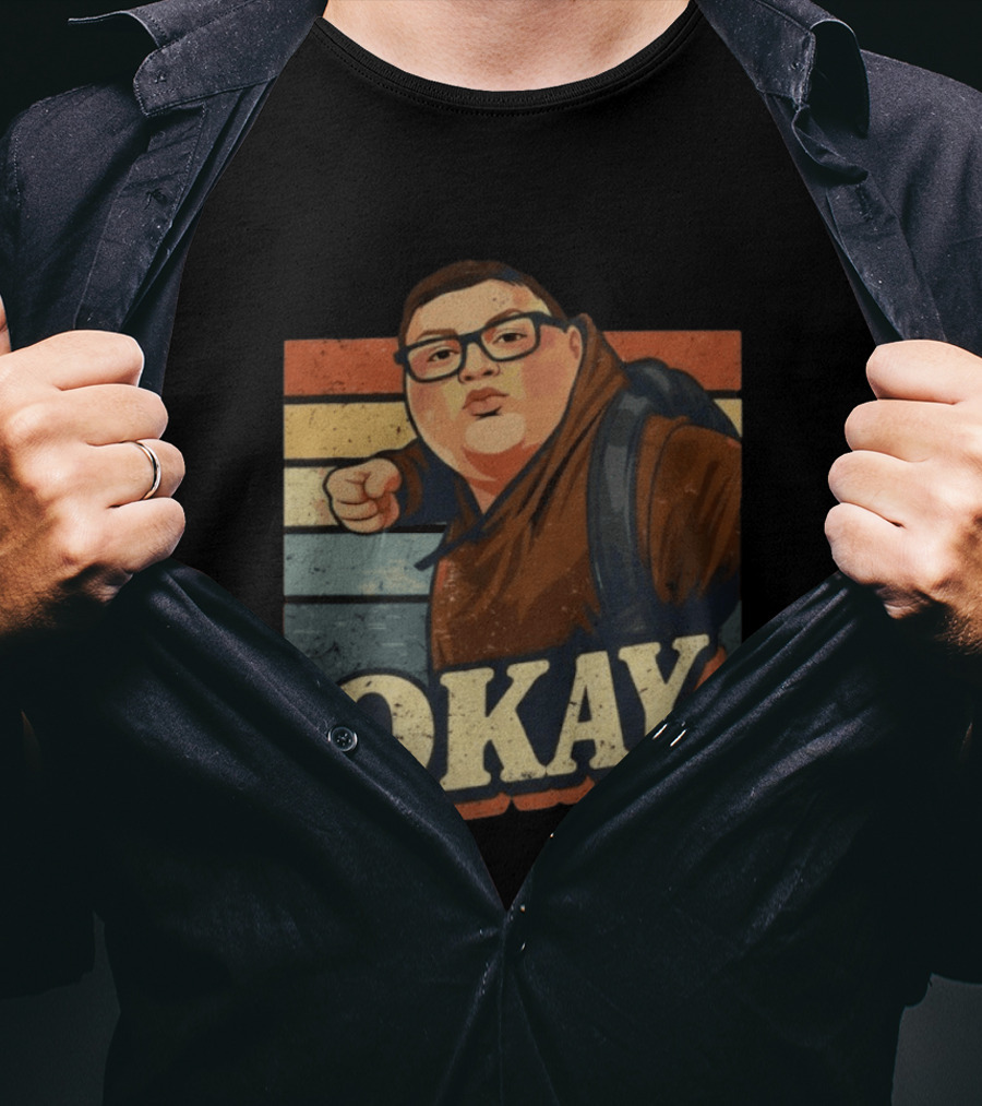 Okay Punch Meme Viral Reaction Brown Kid T-Shirt