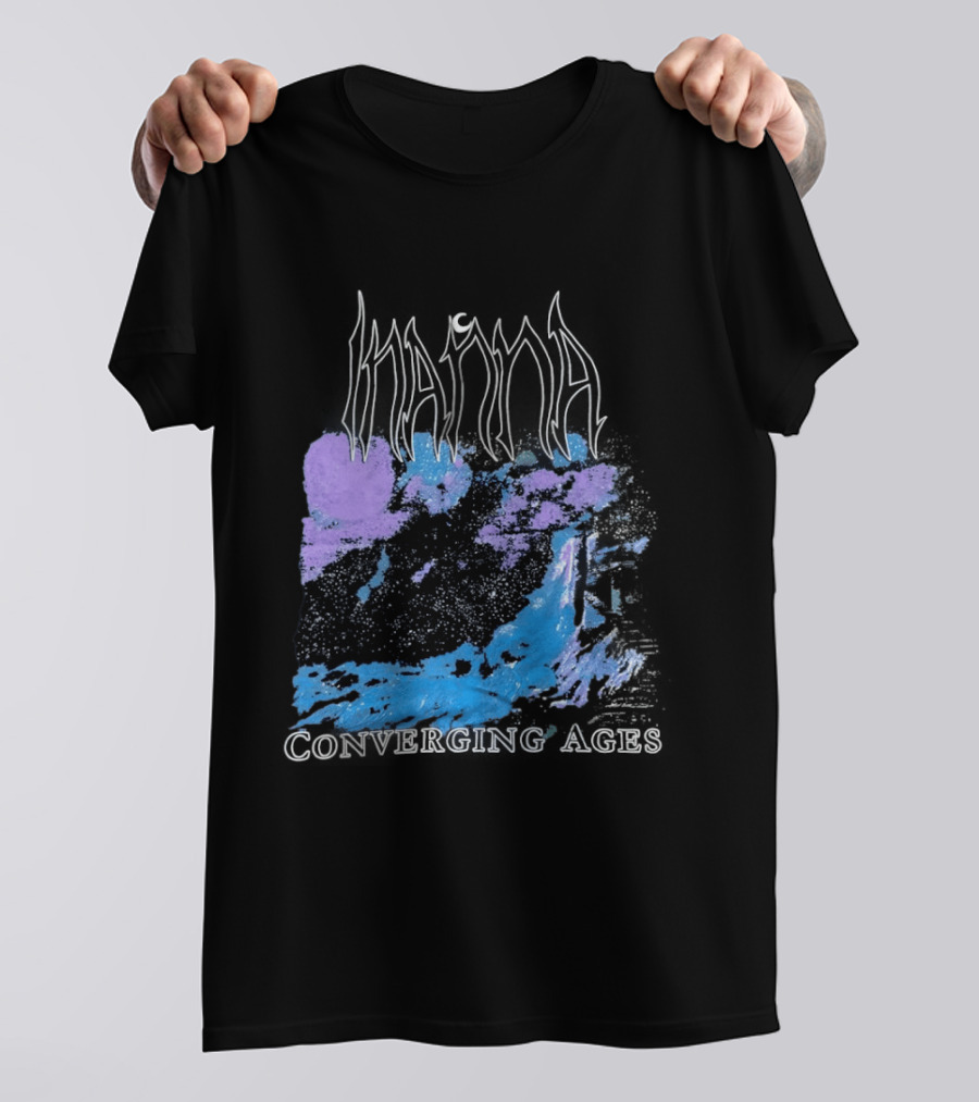 Inanna Converging Ages Abstract Purple And Blue T-Shirt