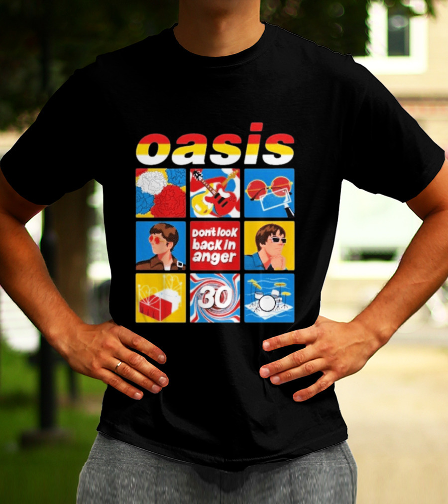 Oasis Don't Look Back In Anger 30 Years Celebration T-Shirt