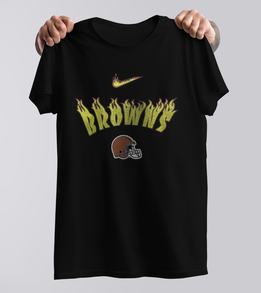 Cleveland Browns Dawg Pound Firewave Nike Helmet T-Shirt