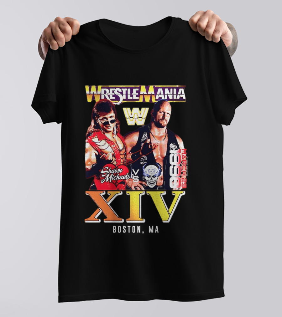 WrestleMania Shawn Michaels Vs Stone Cold March 29 1998 XIV T-Shirt