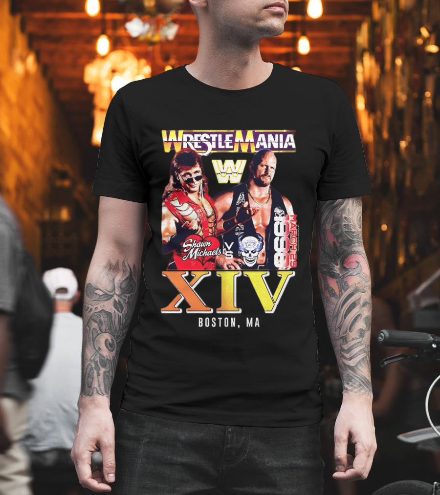 WrestleMania Shawn Michaels Vs Stone Cold March 29 1998 XIV T-Shirt