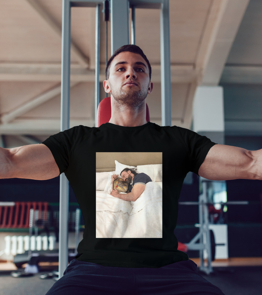 Drew McIntyre WWE Champion Sleeping Image T-Shirt