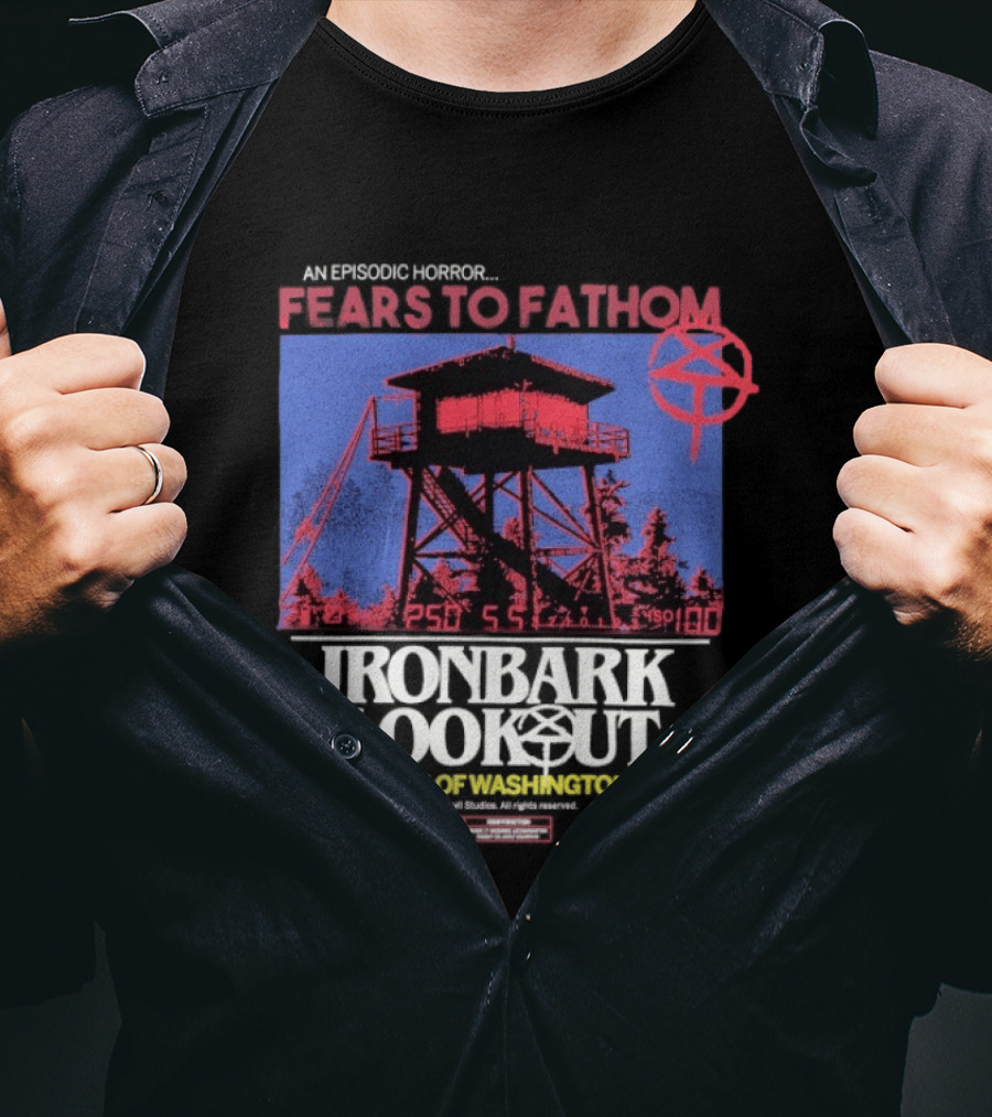 Fears To Fathom Ironbark Lookout State Of Washington Night Episodic Horror T-Shirt