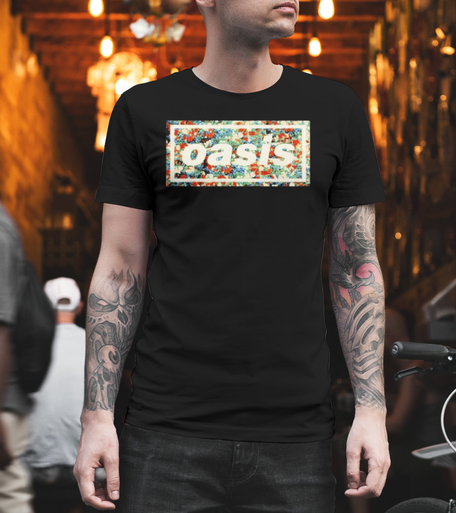 Oasis Don't Look Back In Anger Floral Pattern Decca T-Shirt