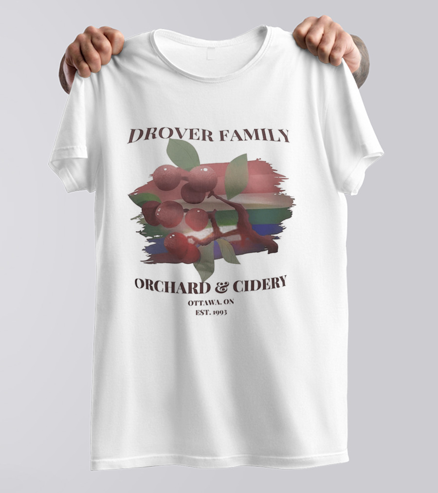 Drover Family Orchard And Cidery Est 1993 Apples Seasonal Harvest T-Shirt