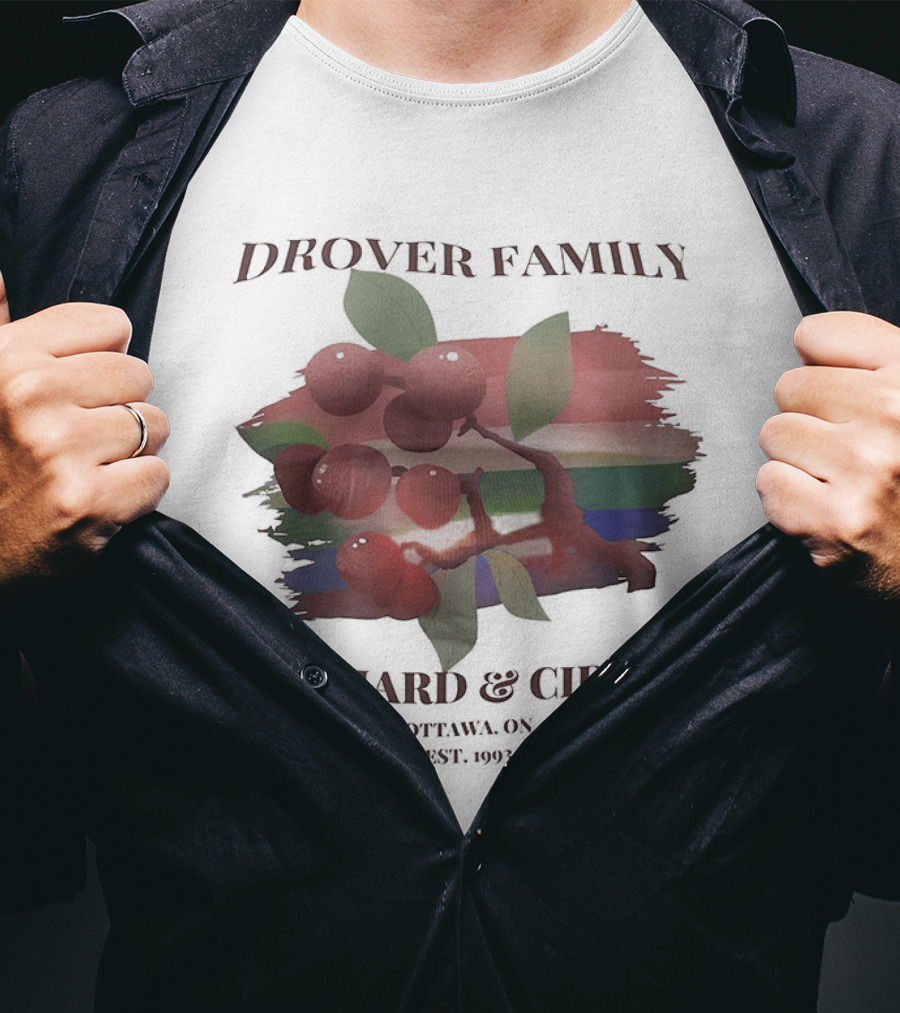 Drover Family Orchard And Cidery Est 1993 Apples Seasonal Harvest T-Shirt