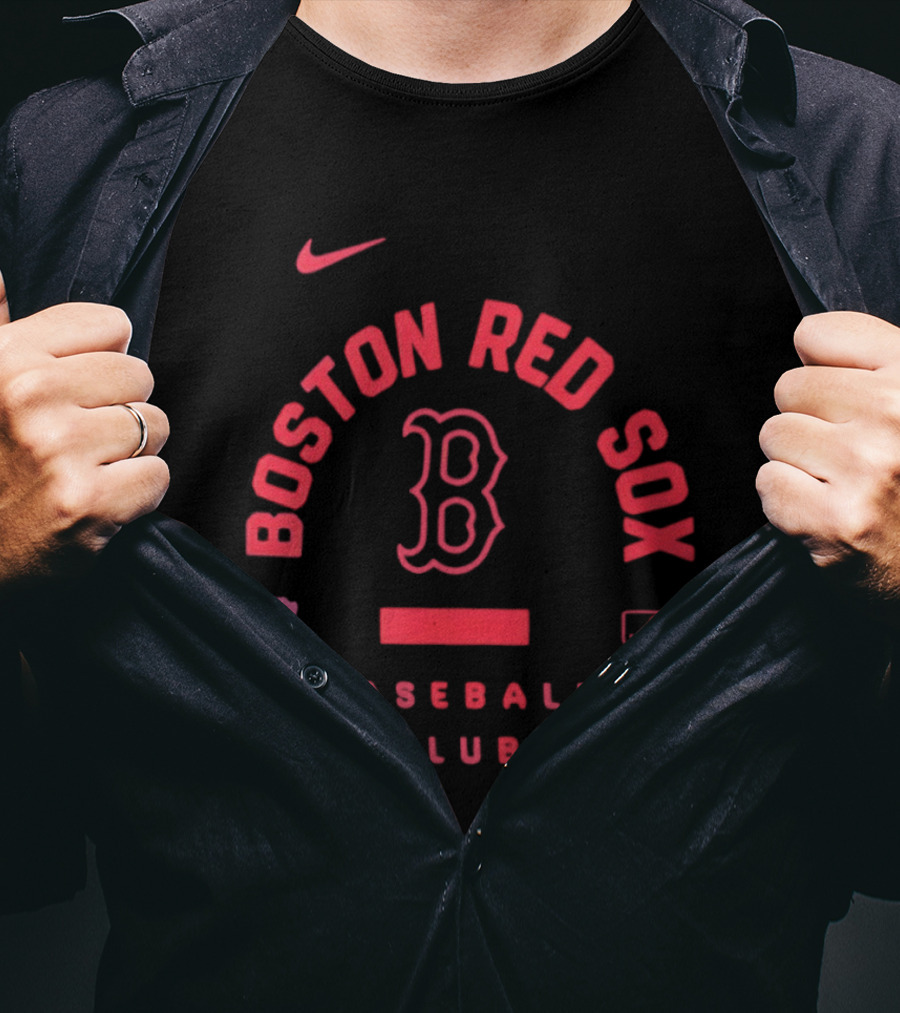 Boston Red Sox Baseball Club Nike Logo MLB T-Shirt