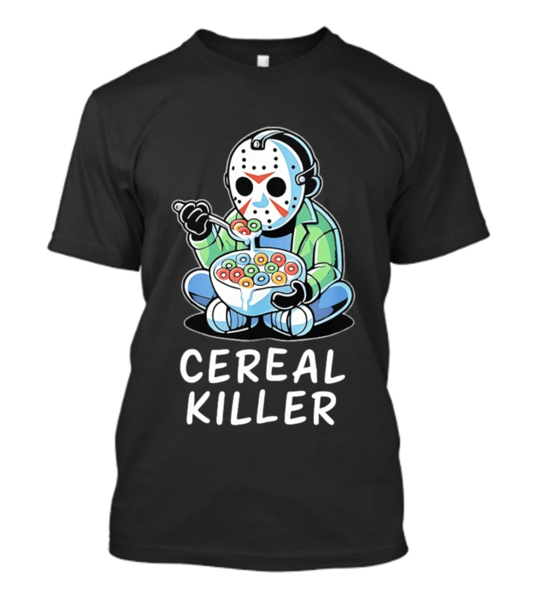 Jason Voorhees Eating Cereal Cereal Killer T-Shirt