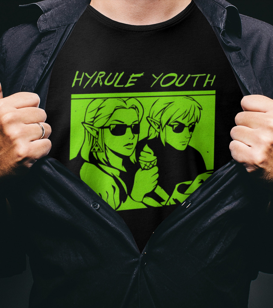 Hyrule Youth The Legend Of Zelda Sunglasses And Ice Cream T-Shirt