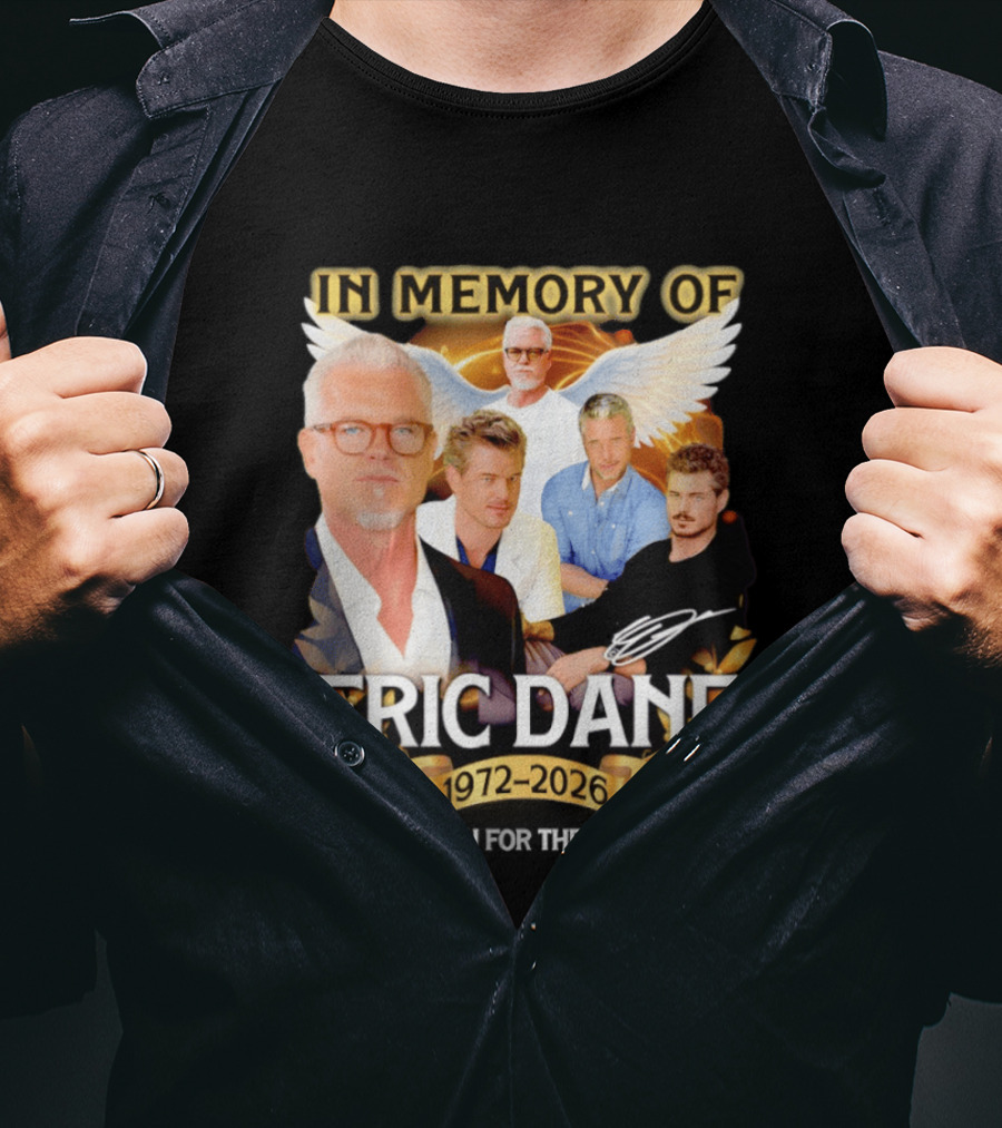 In Memory Of Eric Dane 1972 2026 Thank You For The Memories Angel Wings T-Shirt