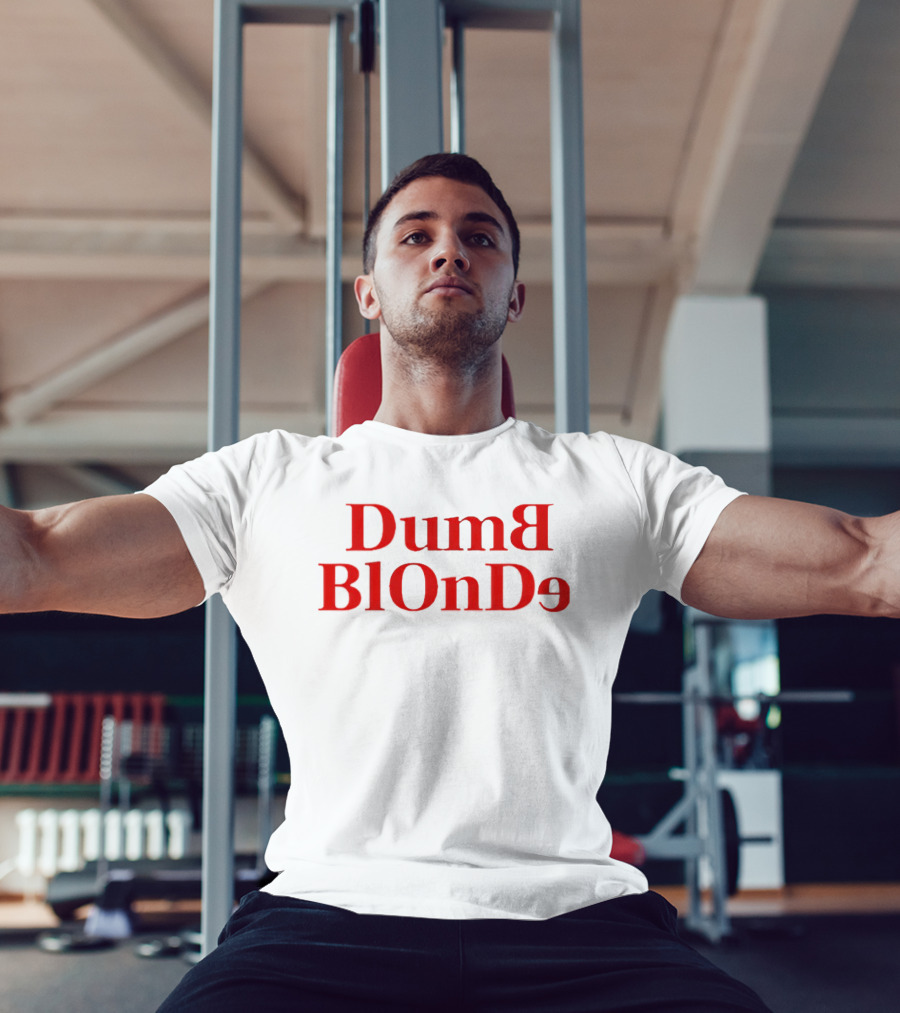 Dumb Blonde Blondes Quirky Humor Reversed Red T-Shirt